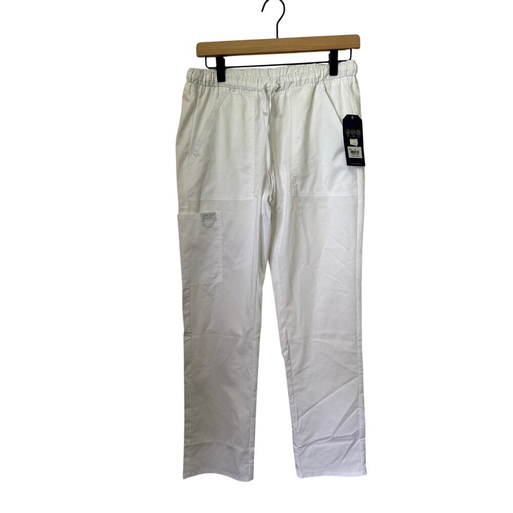 NWT Cherokee Workwear Revolution Scrub Pants S White WW020